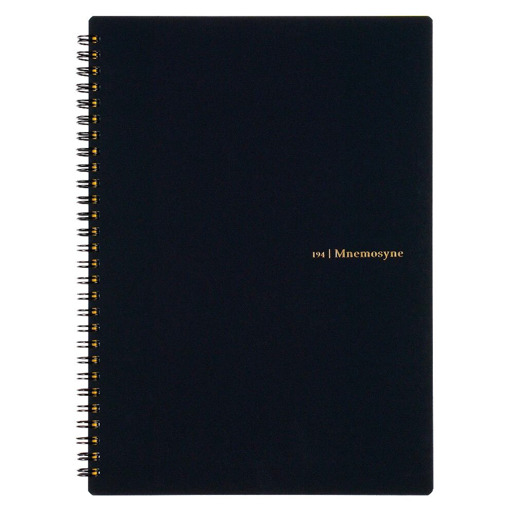Maruman Mnemosyne Black Ruled Spiral Notebook